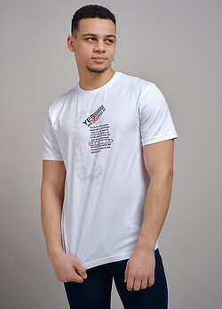 Чоловіча футболка з текстовим принтом