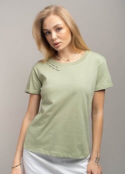 Женская футболка светло-зеленая