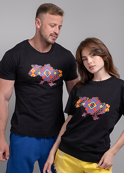 Футболка с патриотическим рисунком унисекс