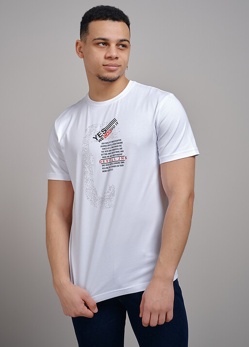 Чоловіча футболка з текстовим принтом (343006) фото 1