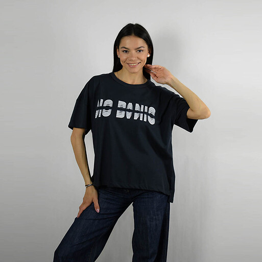 Жіноча футболка NO PANIC, чорний (101179) фото 1