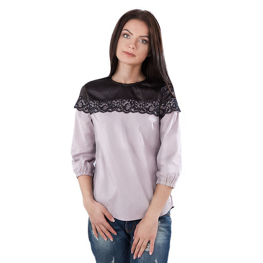 Блуза жіноча з декоративним мереживом (802405) фото 1