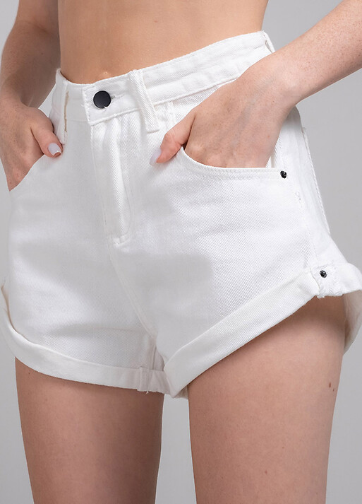 Шорты женские джинсовые белые (200483) фото 1