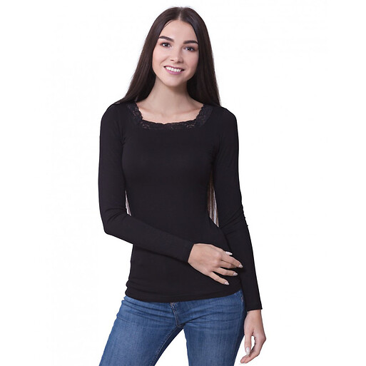 Блуза жіноча приталеного крою з мереживом (802486) фото 1