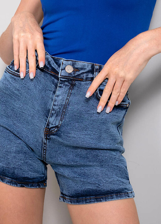 Шорты женские джинсовые синие (200491) фото 1