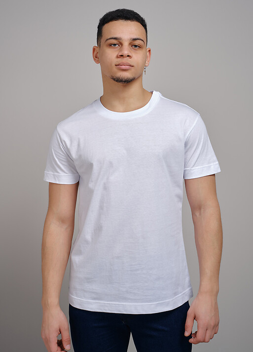 Базовая белая мужская футболка (102944) фото 1