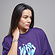 Фиолетовая футболка оверсайз (103094) фото 2