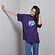 Фиолетовая футболка оверсайз (103094) фото 4