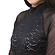 Боди женское кружевное черного цвета с длинными рукавами (802353) фото 3