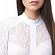 Боди женское кружевное белого цвета с длинными рукавами (802354) фото 3