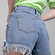 Шорты женские джинсовые голубые (200479) фото 4