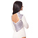 Боди женское молочного цвета с вырезом на спине и длинными рукавами (803486) фото 2
